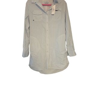 Vineyard Vines Blue and White Striped Performance Cover Up